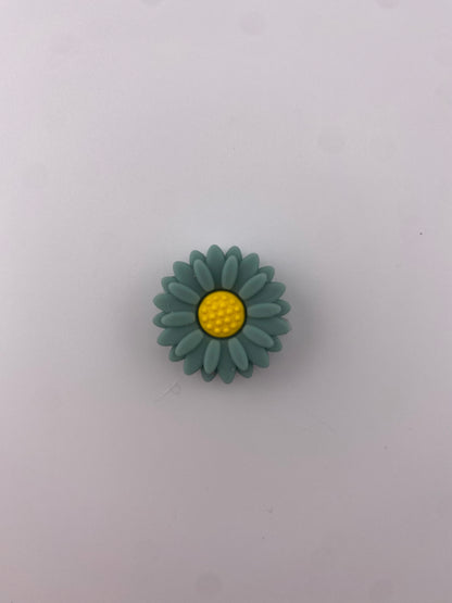 Custom collab Daisy flower flowers silicone focal beads exclusive bead