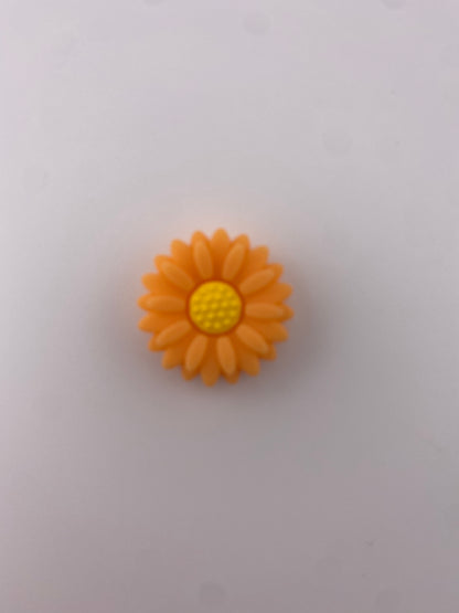 Custom collab Daisy flower flowers silicone focal beads exclusive bead