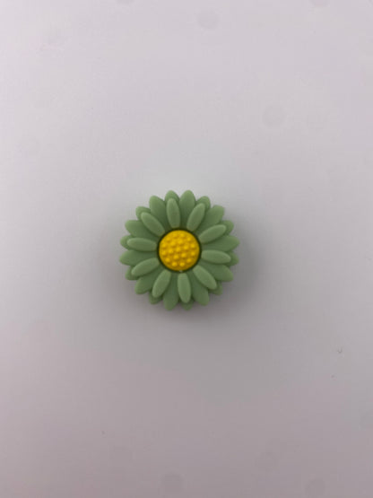 Custom collab Daisy flower flowers silicone focal beads exclusive bead