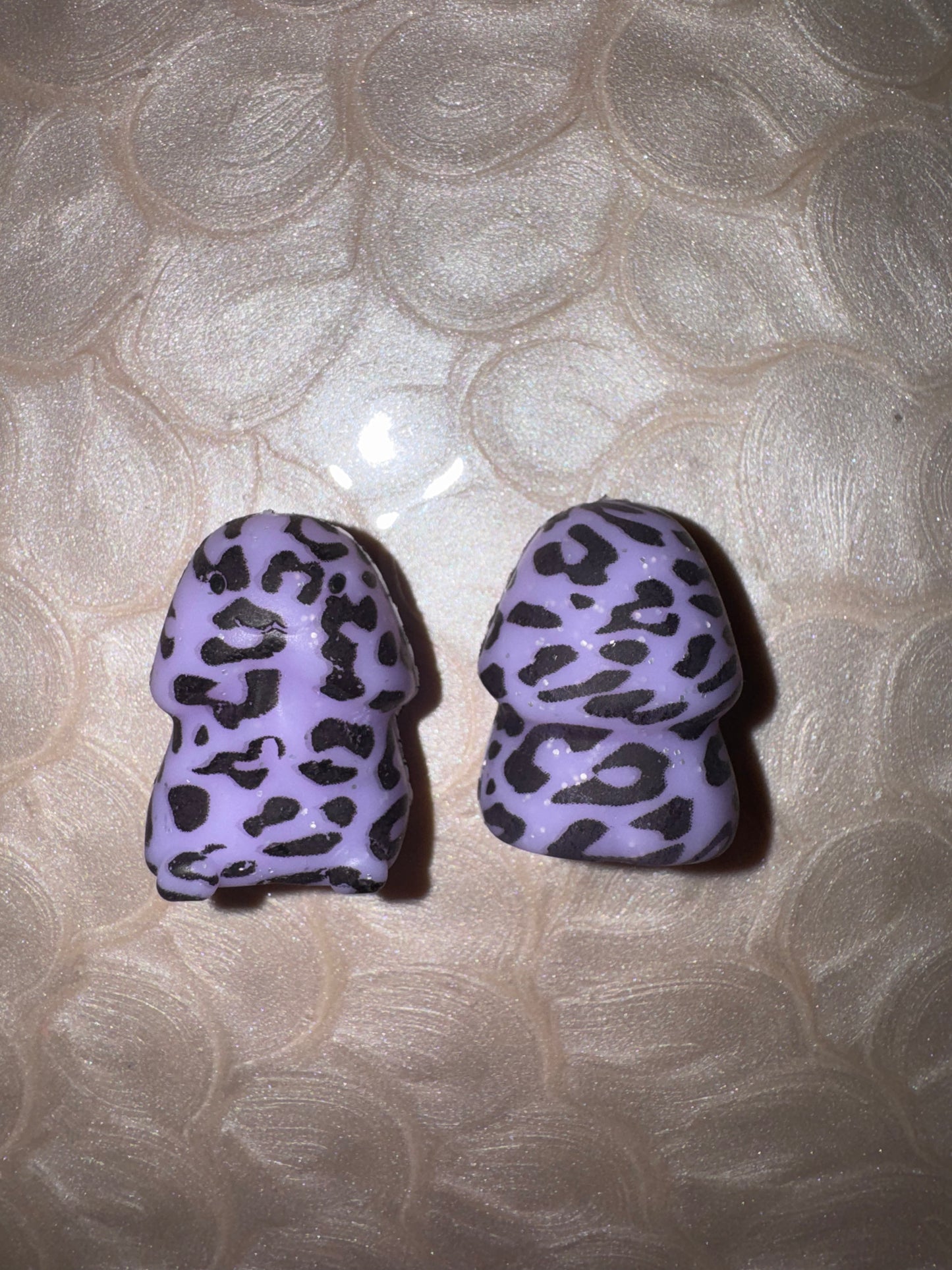 Light purple Sadie cheetah Richard copyrighted silicone focal