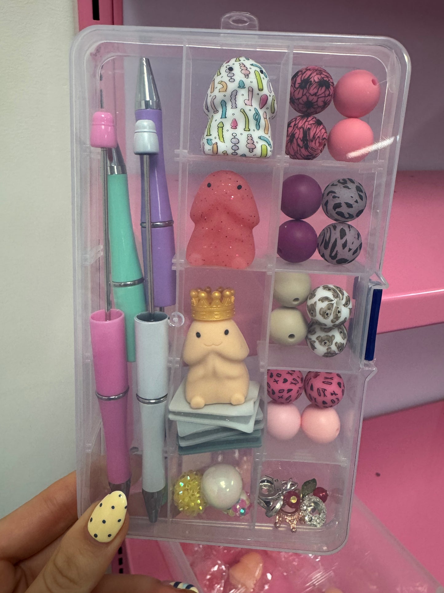 Pen Box with Richards, 4 Pens, Charms, and 15mms