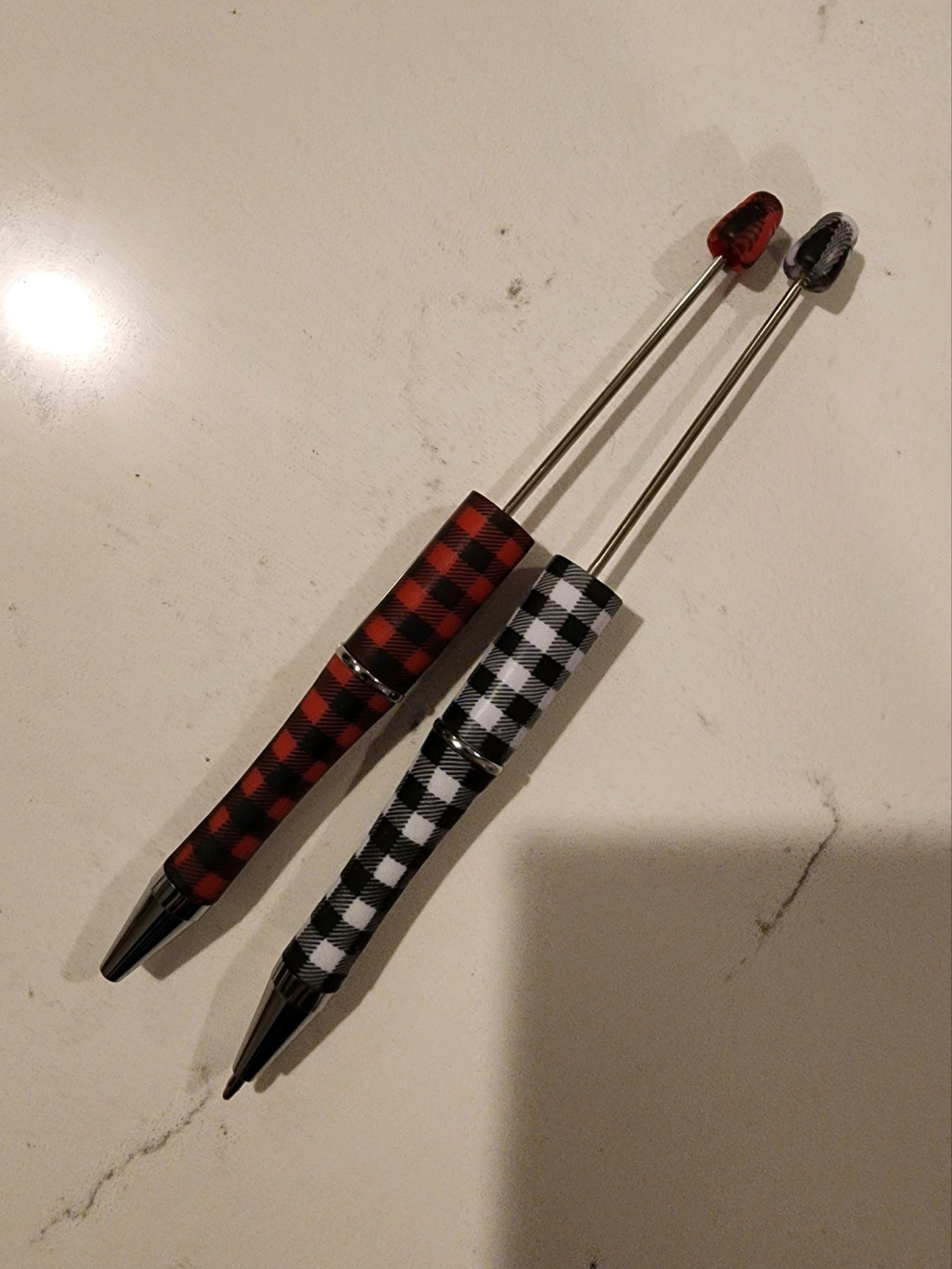 christmas plaid printed pens