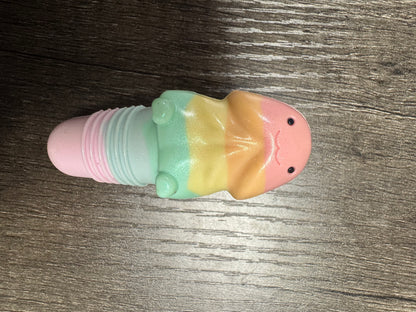 Pastel Opal Rainbow Richard Wine Stopper Custom Silicone