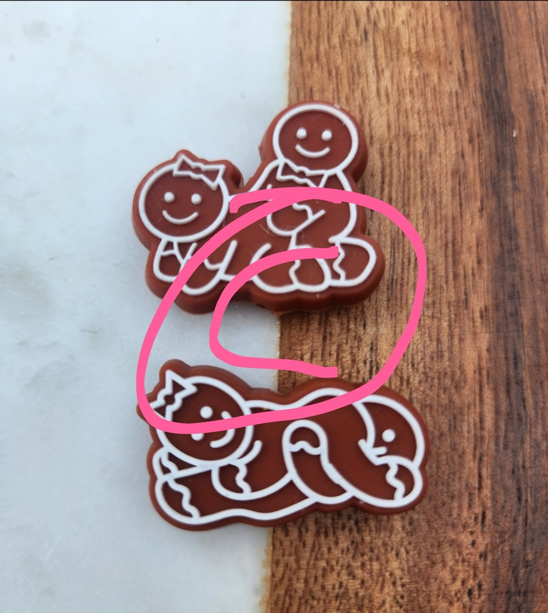 Naughty gingerbread men adult Gingerbread silicone copyrighted beads custom exclusive