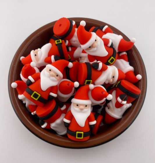 3d santa custom exclusive collab silicone focal beads Christmas