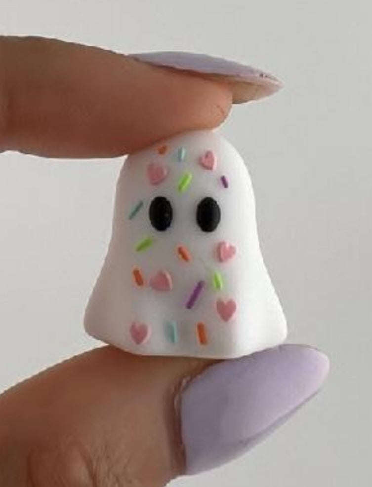 Custom exclusive silicone focal beads sprinkle ghost bead