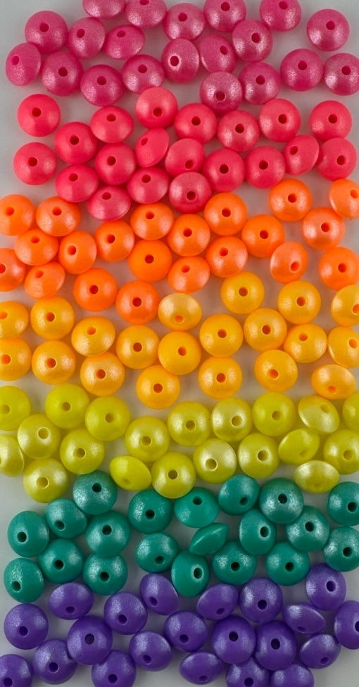 12mm opal lentil bag silicone beads custom neon colors bags of 70 and bags of 140