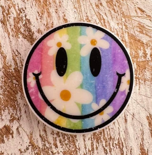 Custom print smiley face smile bead silicon focal beads