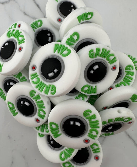 Grinch cam custom exclusive silicone focal beads collab christmas bead