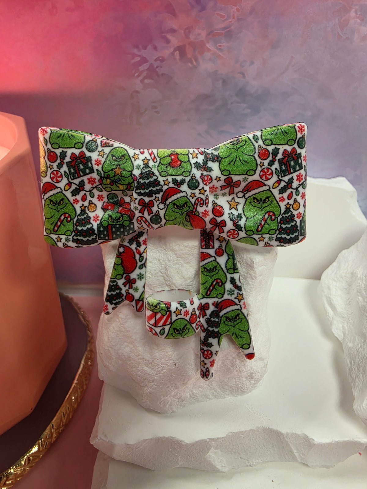 Printed ©️ copyrighted Richard Silicone Bow Focal * Silicone Bow for Pens, Keychains & Straw Toppers All new Designs