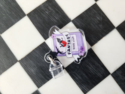 Book romantasy fantasy smut book worm booktok acrylic USB port dust plug charm wholesale