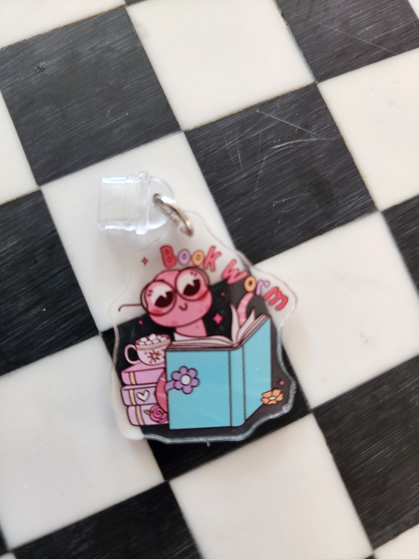 Book romantasy fantasy smut book worm booktok acrylic USB port dust plug charm wholesale