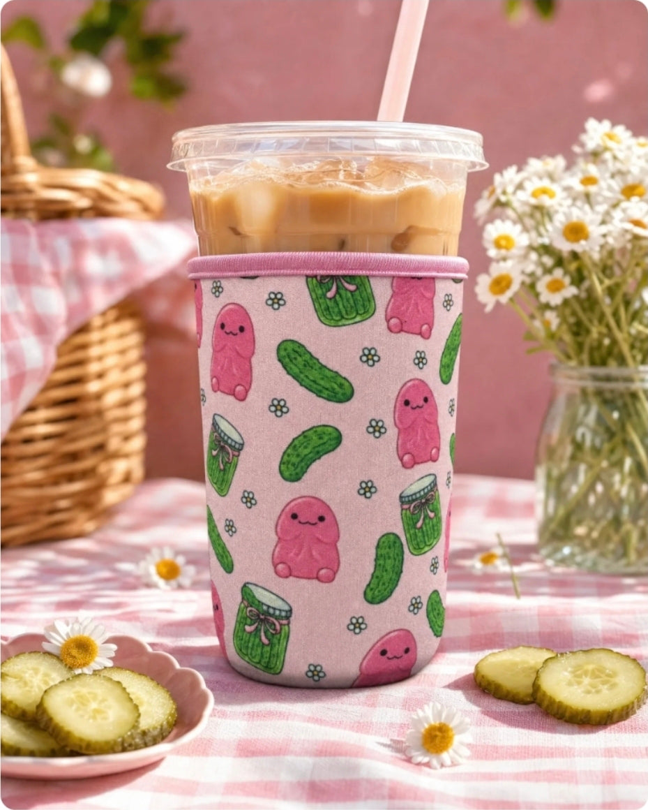 Pickle Richard Koozie Reusable Ice Coffee Cup Sleeve Exclusive