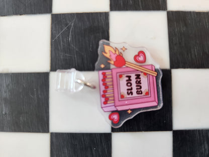 Book romantasy fantasy smut book worm booktok acrylic USB port dust plug charm wholesale