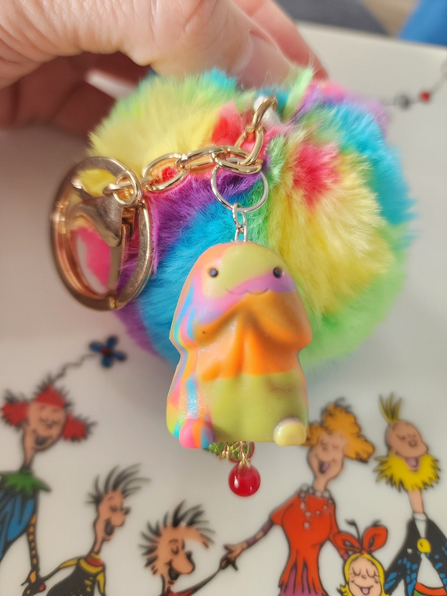 Pom pom richard keychain