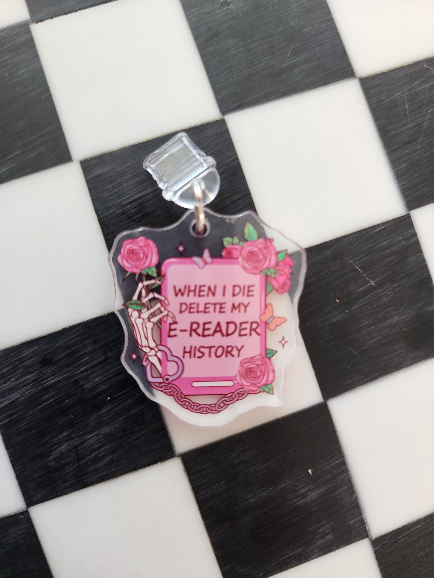 Book romantasy fantasy smut book worm booktok acrylic USB port dust plug charm wholesale