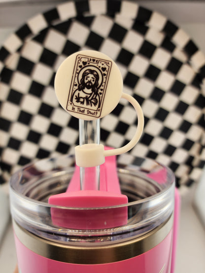 Custom silicone tumbler straw toppers smut good girl reading booktok