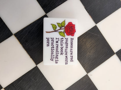 Roses are red smut silicone focal beads booktok book book naughty