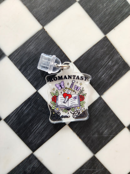 Book romantasy fantasy smut book worm booktok acrylic USB port dust plug charm wholesale