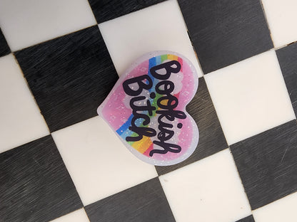 Bookish bitch smut silicone focal beads booktok book book naughty