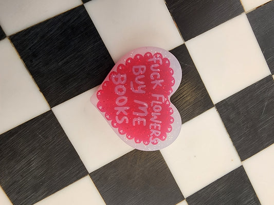 Fuck flowers buy me books smut silicone focal beads booktok book book naughty