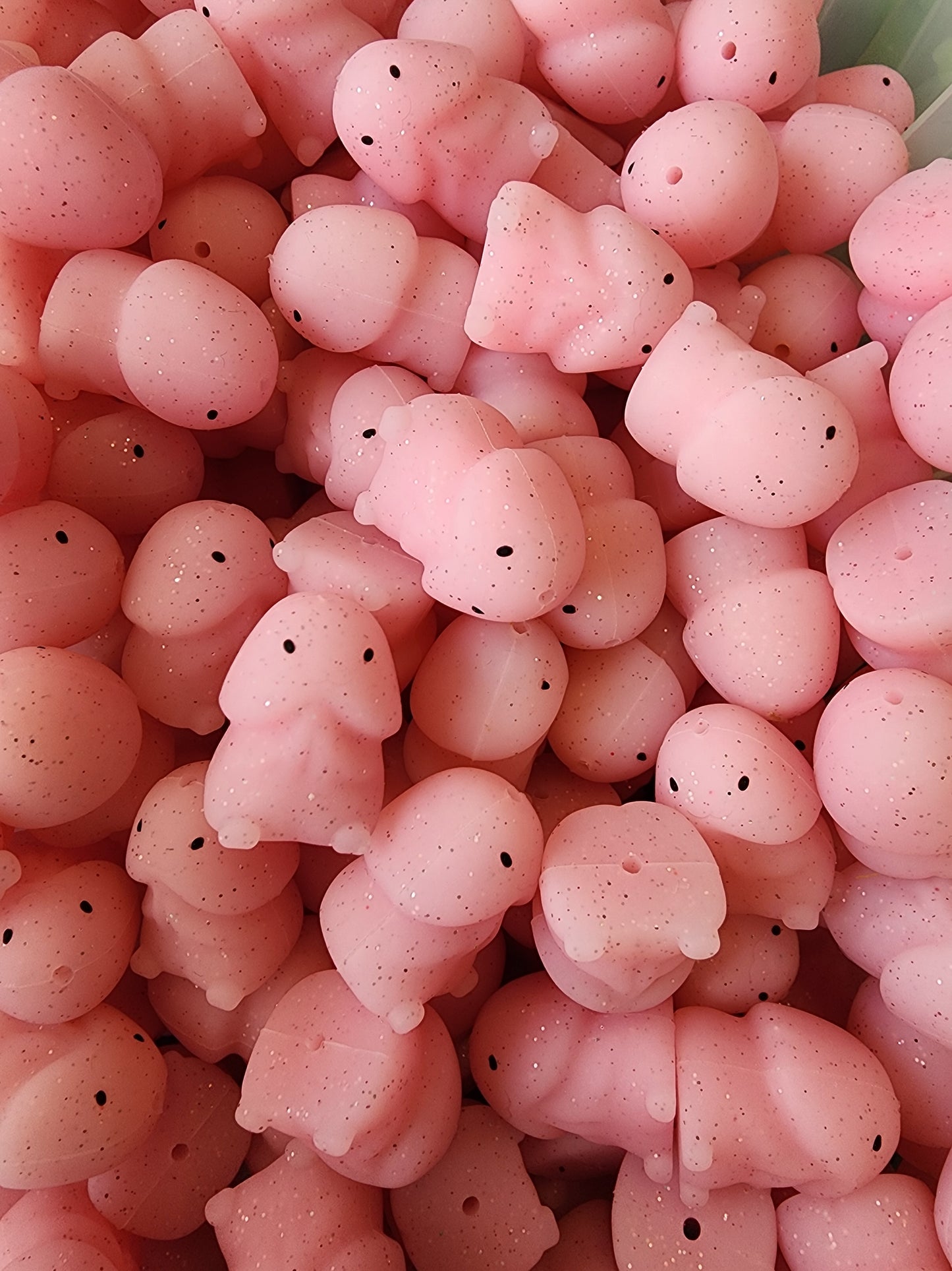 Pink Glitter Richard Glow in the Dark custom Copyrighted silicone focal