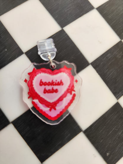 Book romantasy fantasy smut book worm booktok acrylic USB port dust plug charm wholesale