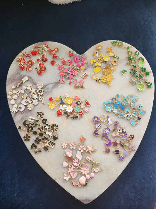 Charms by color for pens wristlets crafts 20 charms in each pack