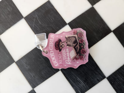 Book romantasy fantasy smut book worm booktok acrylic USB port dust plug charm wholesale