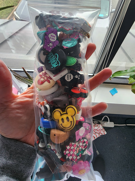 Stuffed bag of random silicone focal beads