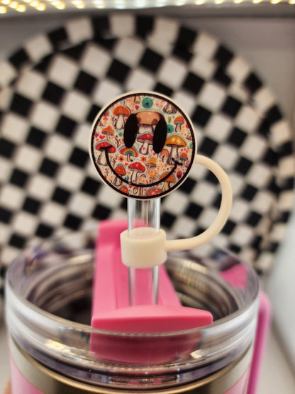 Custom silicone tumbler straw toppers smut good girl reading booktok