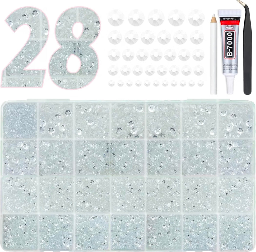 Diet cock crystal rhinestone KIT make your own bedazzled Richard ( 3 sizes)