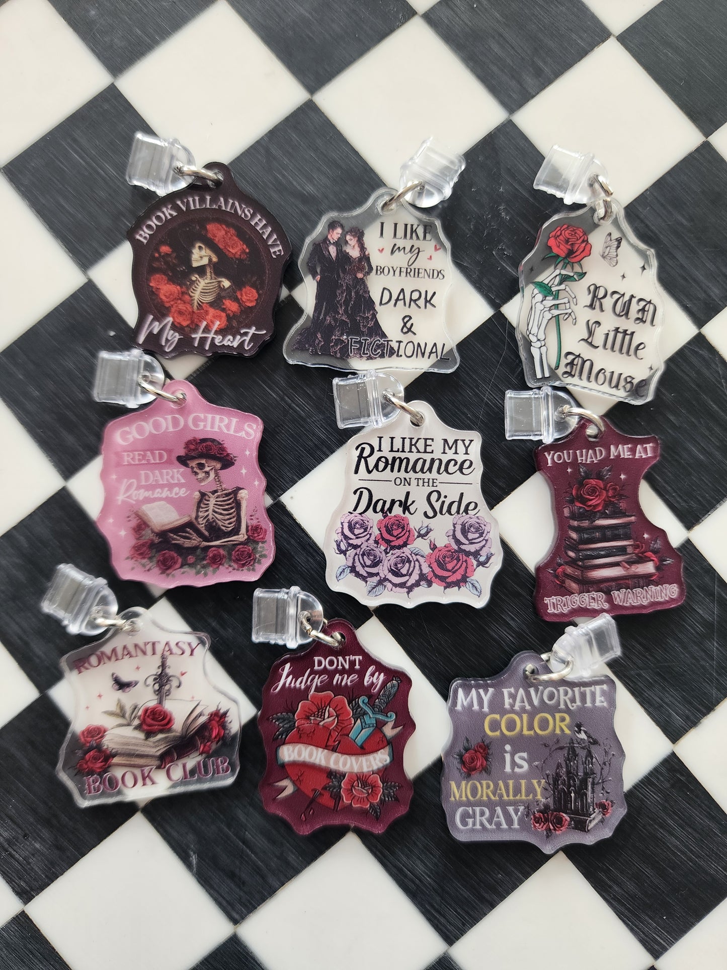 Book romantasy fantasy smut book worm booktok acrylic USB port dust plug charm wholesale