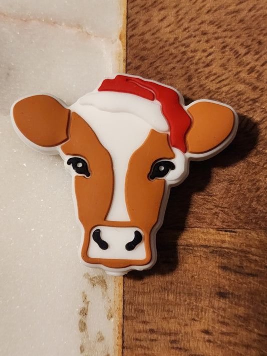 Exclusive Izzi christmas cow silicone bead