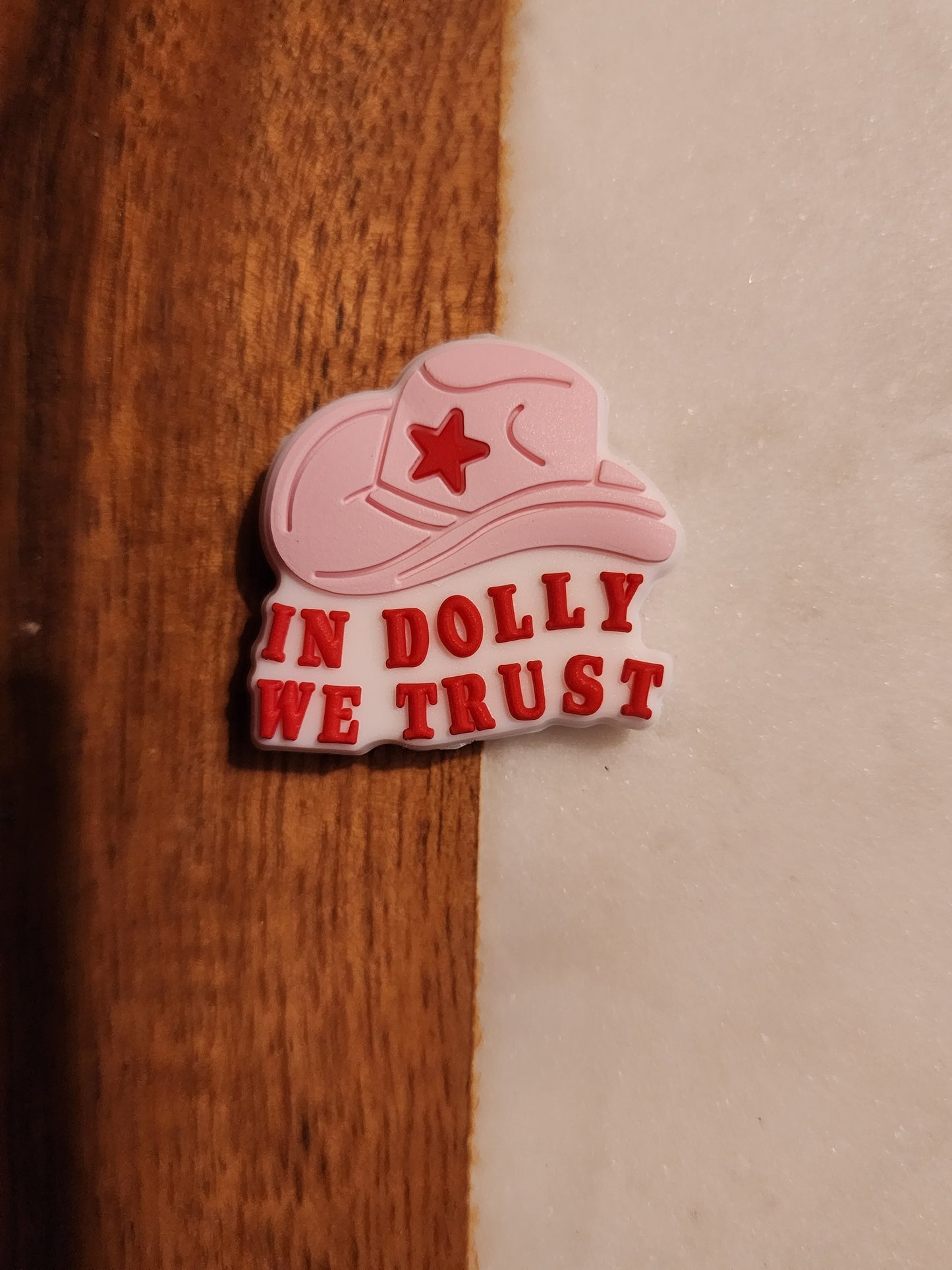 Dolly cowboy hat custom silicone focal bead-D25