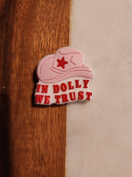 Dolly cowboy hat custom silicone focal bead-D25