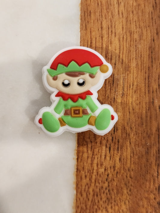 Silicone christmas elf focal bead