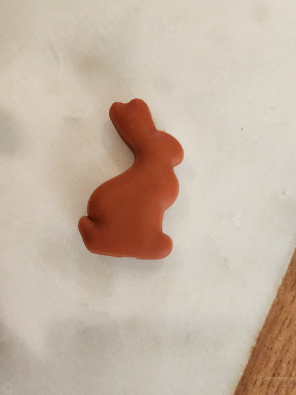 Chocolate bunny easter custom silicone focal bead