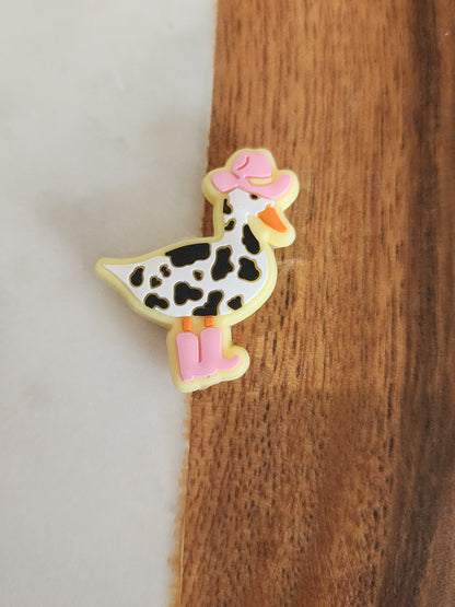 Custom silicone ducks cowboy duck bead-J18