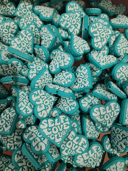 Self love club custom silicone focal beads