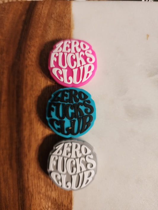 Zero effs club silicone focal bead