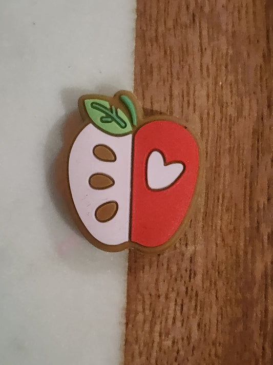 Teacher line love apple silicone focal bead