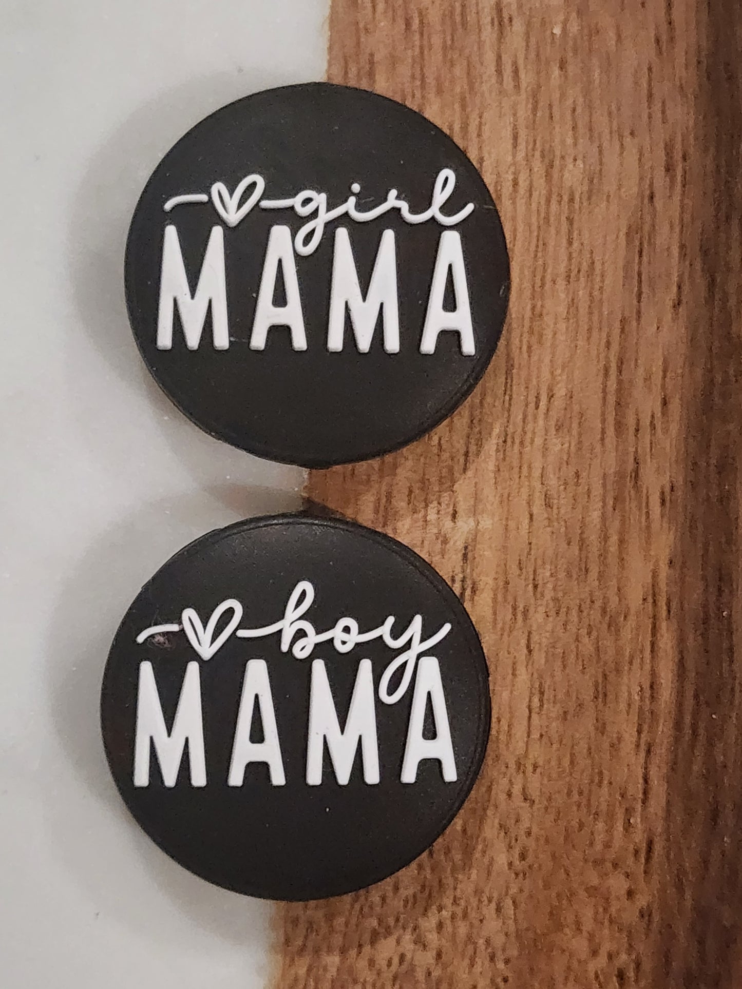 Boy mama girl mom custom exclusive silicone focal bead