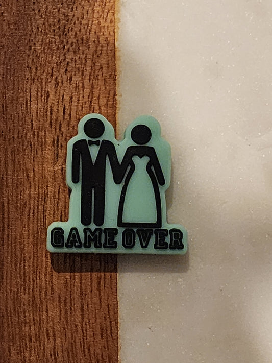 Game over silicone focal bead wedding  beads-UPJ8