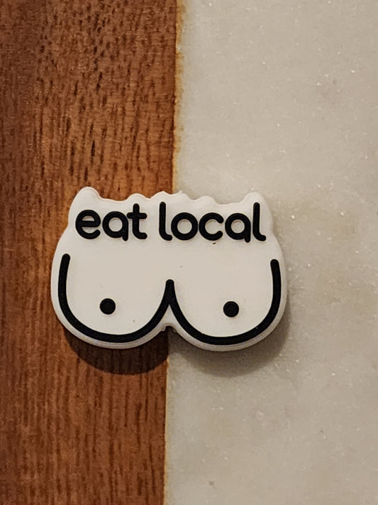 Eat local breastfeeding silicone focal bead custom-L11