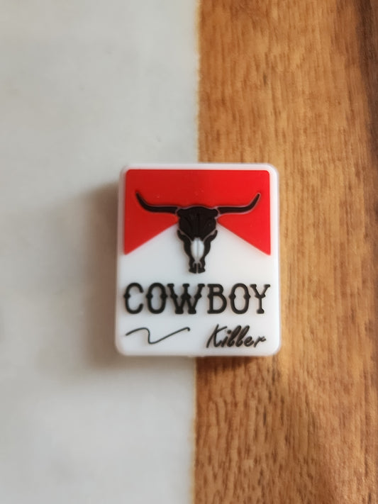 Cowboy killer silicone focal bead custom-D11