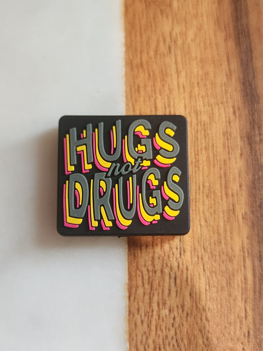 Hugs not drugs silicone focal beads-E2